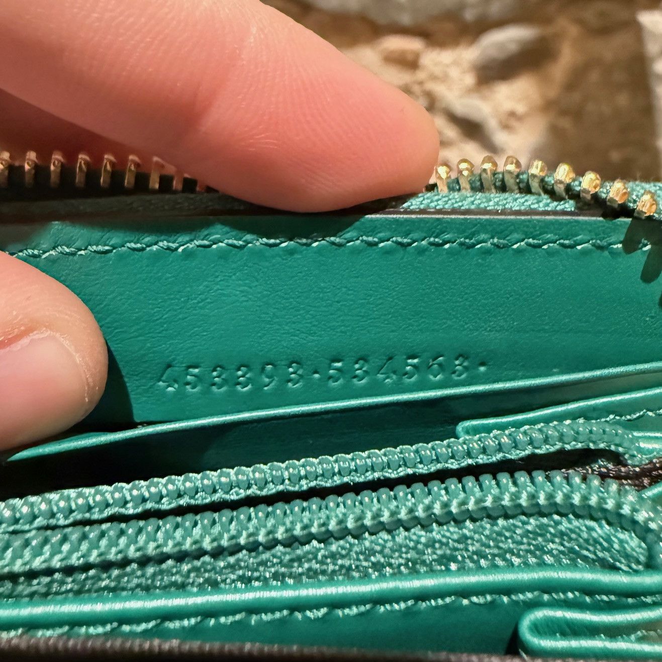 Gucci Gucci Green Leather Jumbo GG Embossed Apollo Zip Wallet Size ONE SIZE - 10 Thumbnail