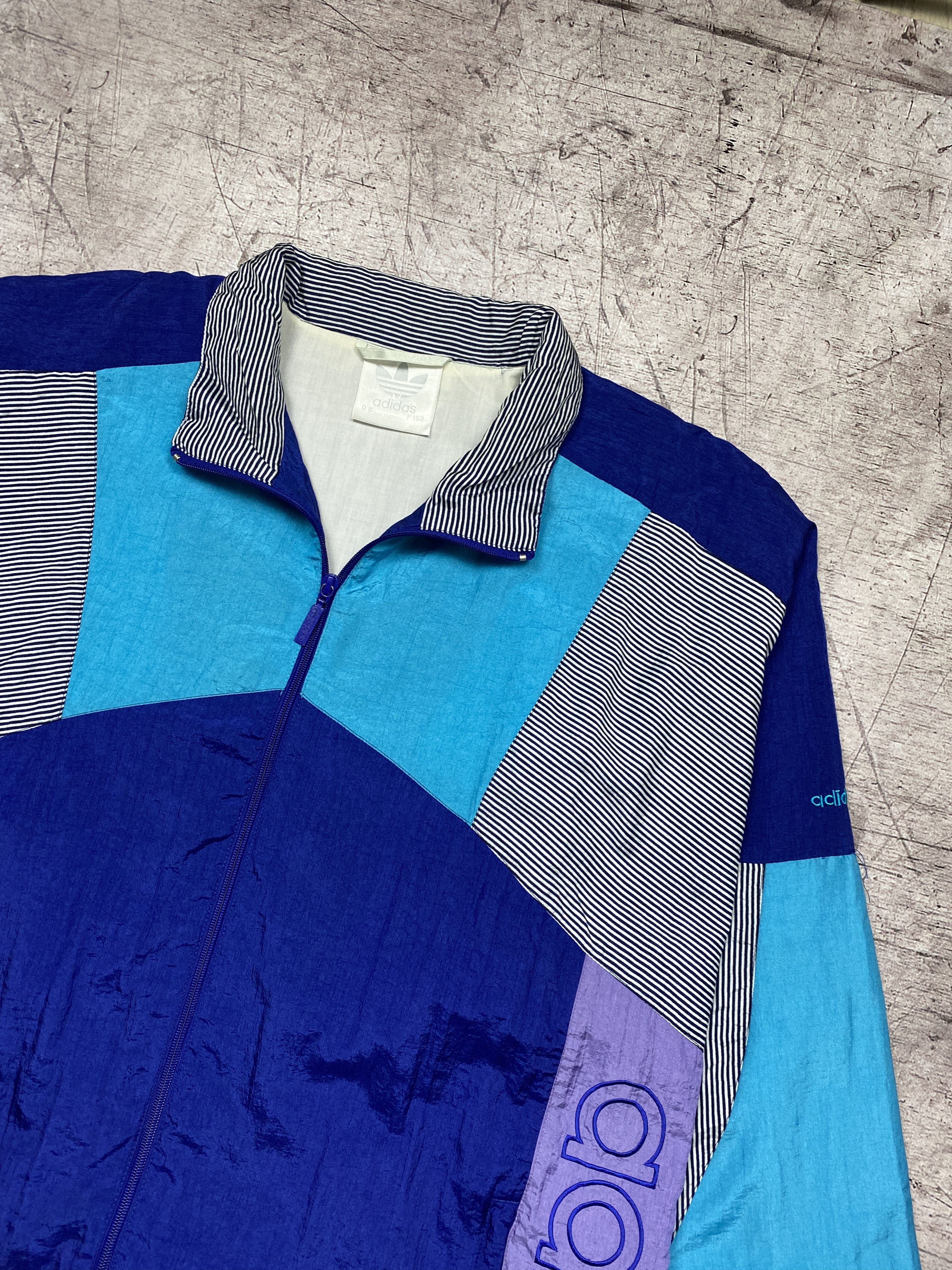 Adidas × Vintage Adidas 90s Vintage Mens Nylon Track Top Jacket Size US XL / EU 56 / 4 - 2 Thumbnail