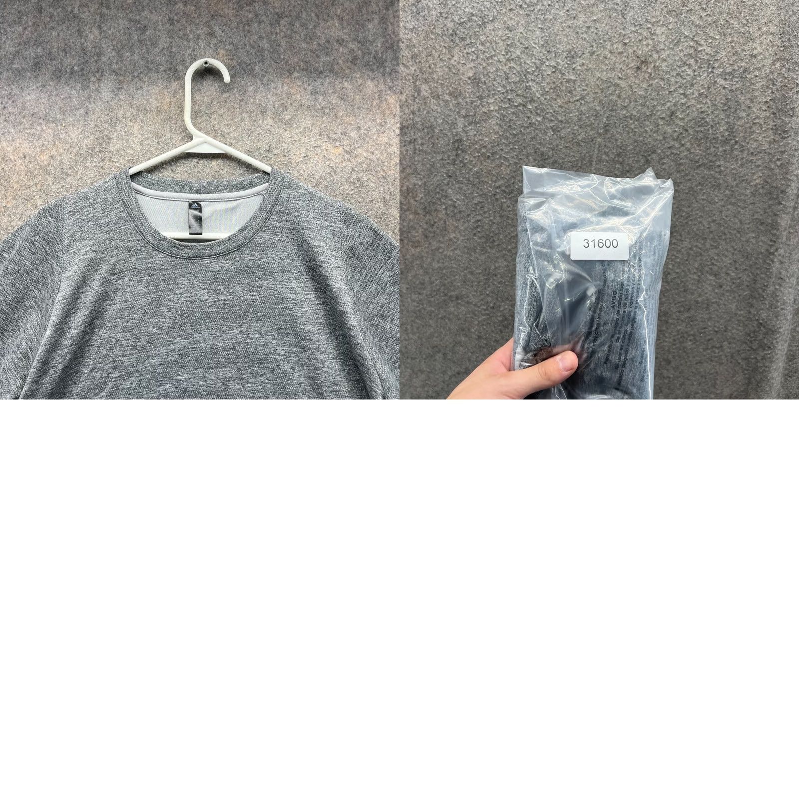 Adidas VINTAGE Adidas Shirt Mens Medium Gray Heather Short Sleeve Athletic Jersey Trefoil Size US M / EU 48-50 / 2 - 9 Thumbnail