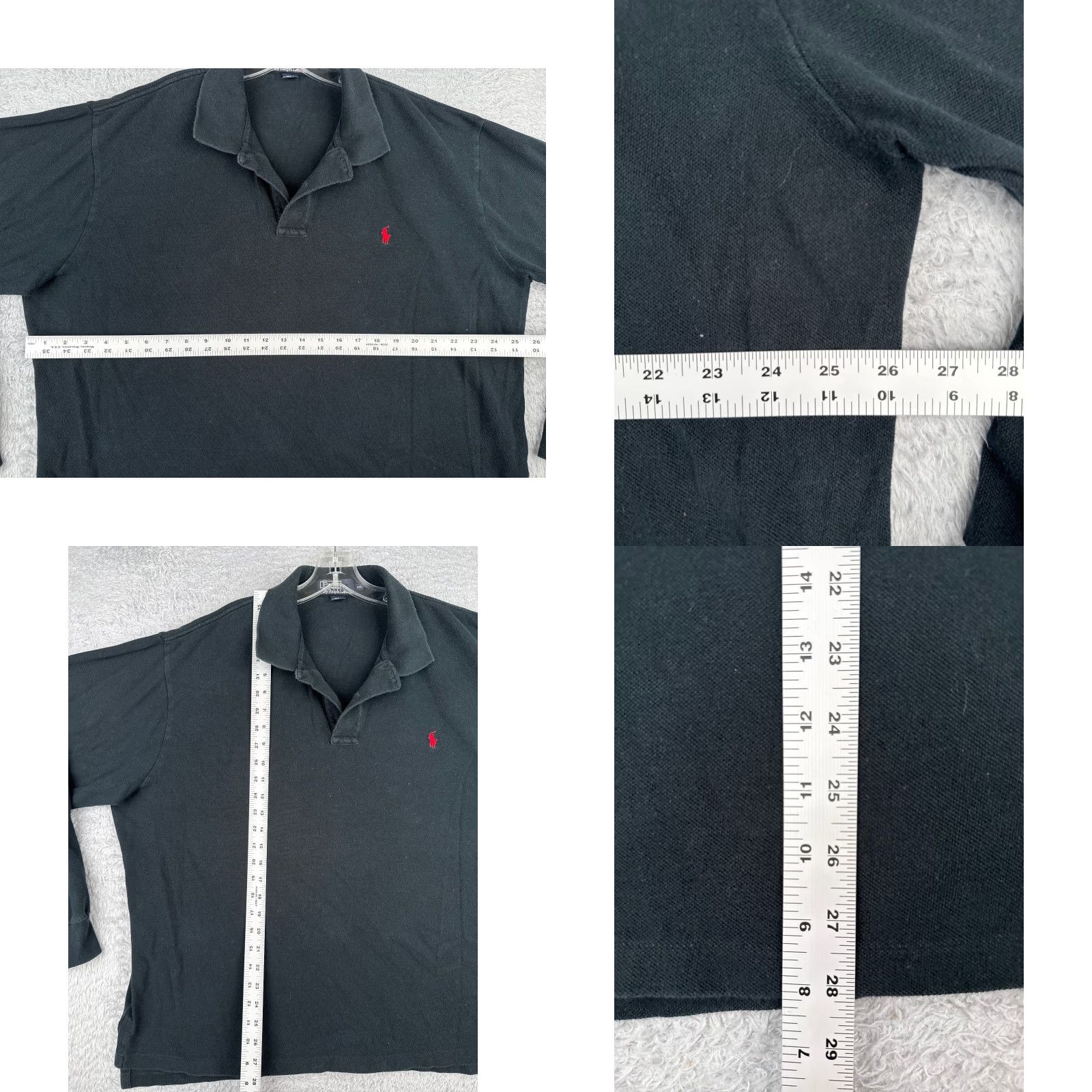 Ralph Lauren VINTAGE Polo Ralph Lauren Shirt Men 2XL Black 100% Cotton Long Sleeve, Polo Shirt, Ralph Lauren, Casual, Golf, 90s Style, Mens Size US XXL / EU 58 / 5 - 8 Thumbnail