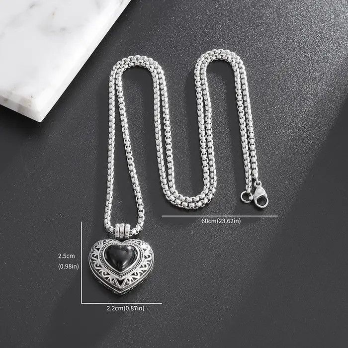 Jewelry Retro Simple Black Stone Necklaces Size ONE SIZE - 2 Thumbnail