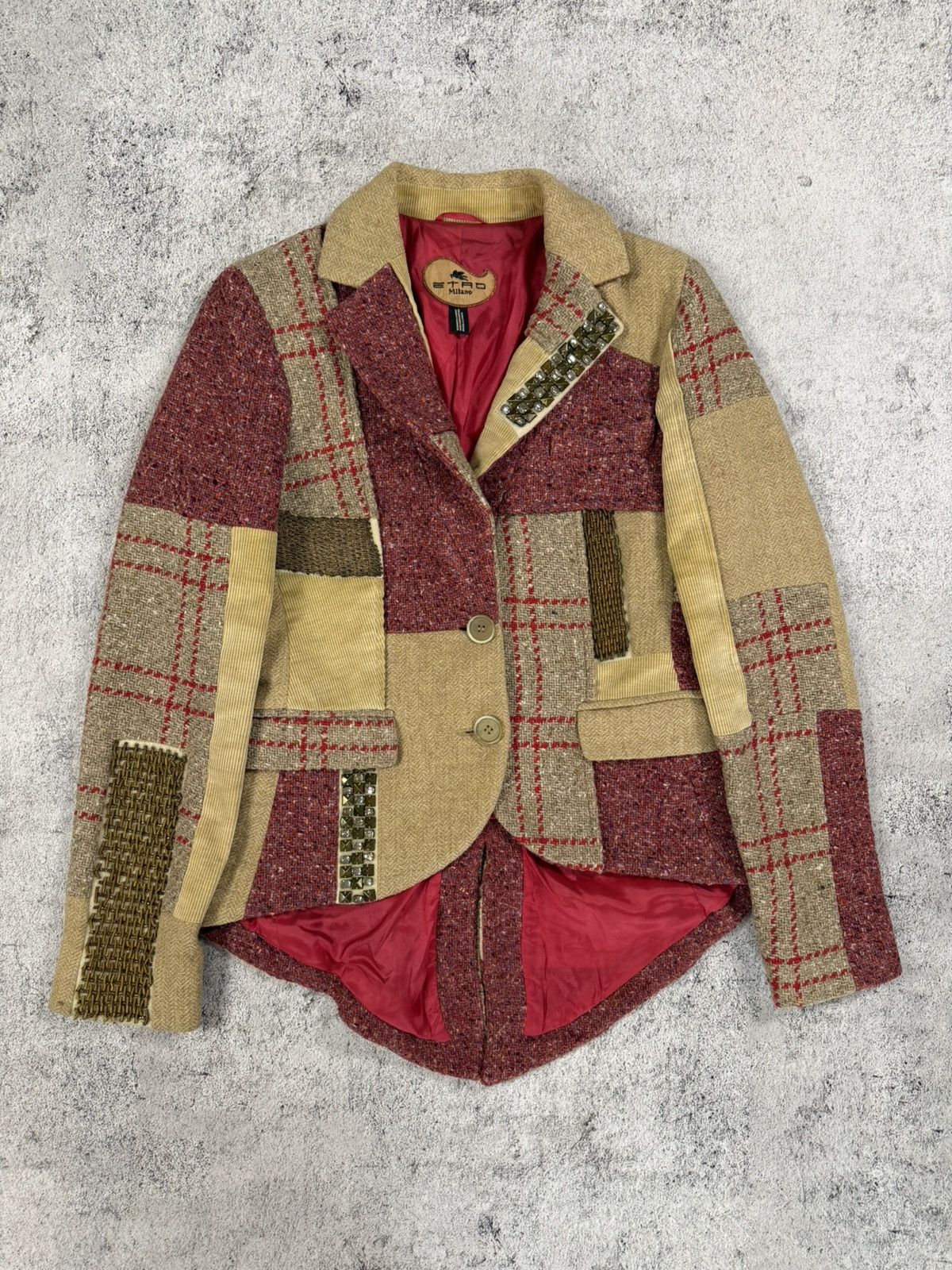 Etro ETRO Womens Blazer Jacket IT44 Multicolor Designer Elegant Size M / US 6-8 / IT 42-44 - 3 Thumbnail