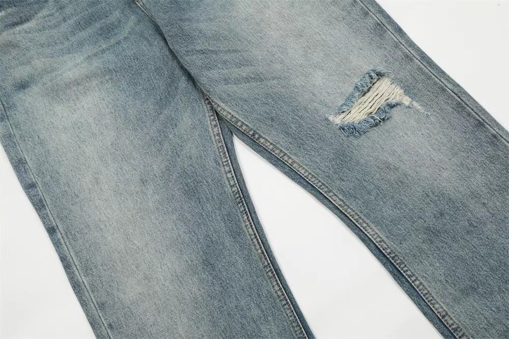 Japanese Brand × Jean Men's hippie distressed loose washed ripped bootcut jeans Size US 32 / EU 48 - 4 Thumbnail