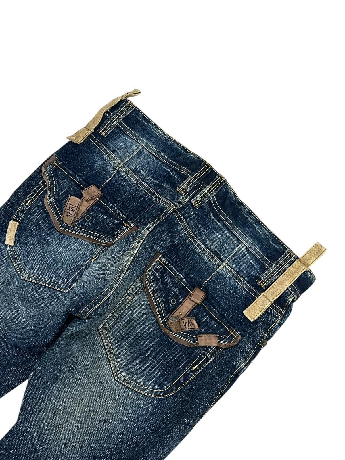PPFM Vintage PPFM Jeans Unique Pocket Style Straight Leg Size US 30 / EU 46 - 11 Thumbnail