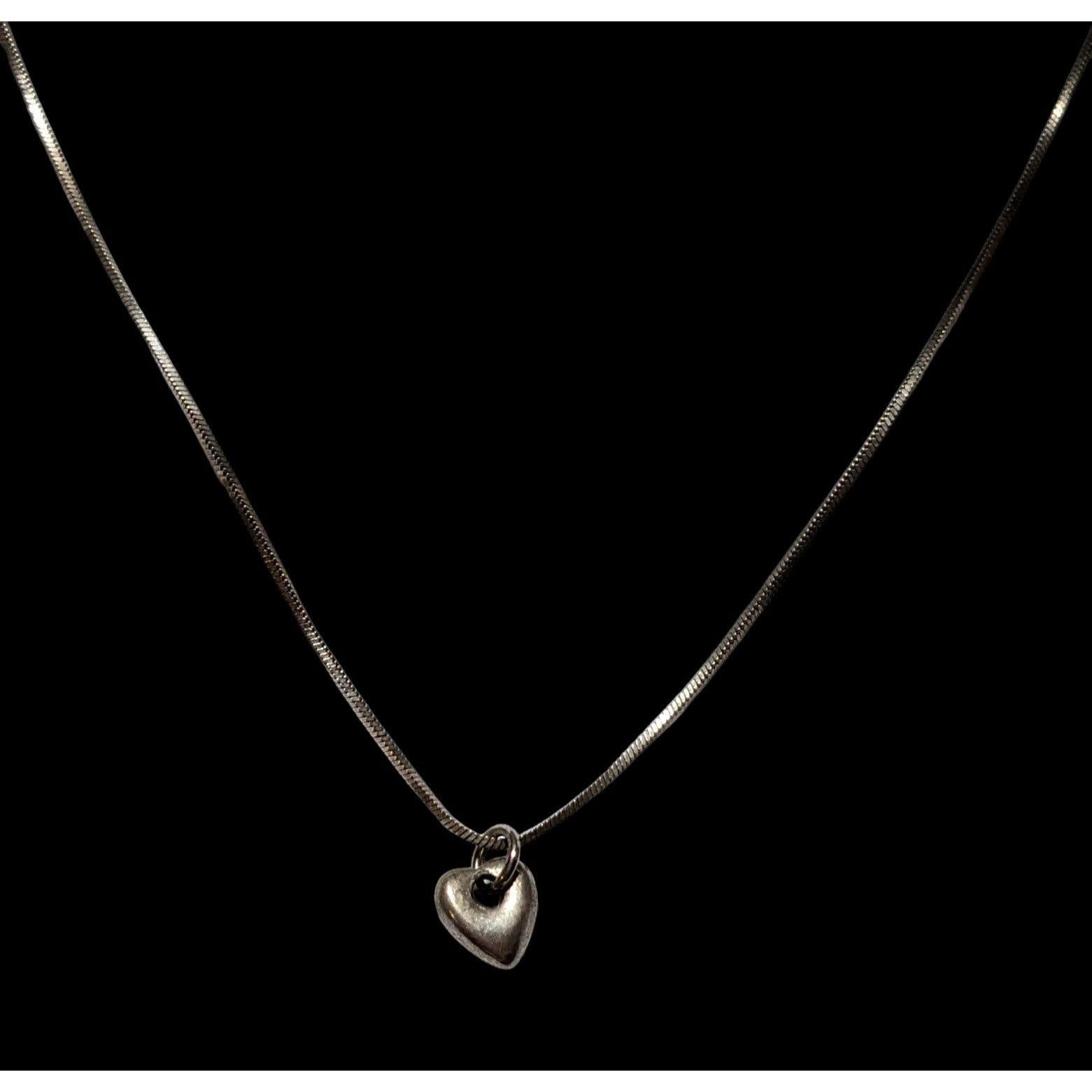 Other Minimalist Silver Heart Charm Necklace Size ONE SIZE - 3 Thumbnail