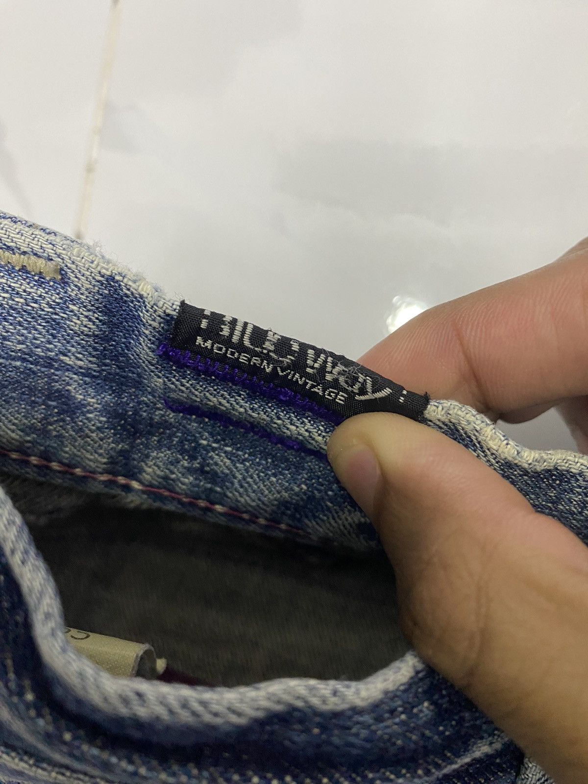 If Six Was Nine × Japanese Brand × Le Grande Bleu (L.G.B.) FLARE JEANS BLUE WAY MADE IN NIPPON DISTRESSED FLARE DENIM Size US 33 - 10 Thumbnail