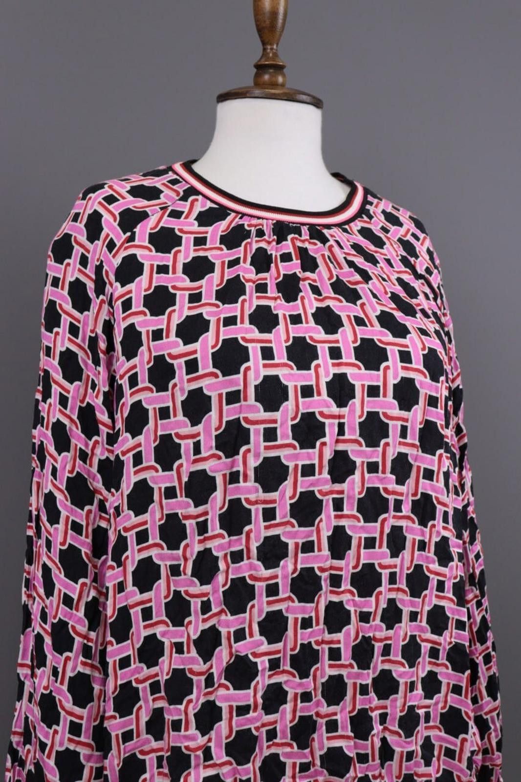 Designer Emily Van Den Bergh Black Сhains Print Blouse Shirt Sz 46 Size M / US 6-8 / IT 42-44 - 5 Thumbnail
