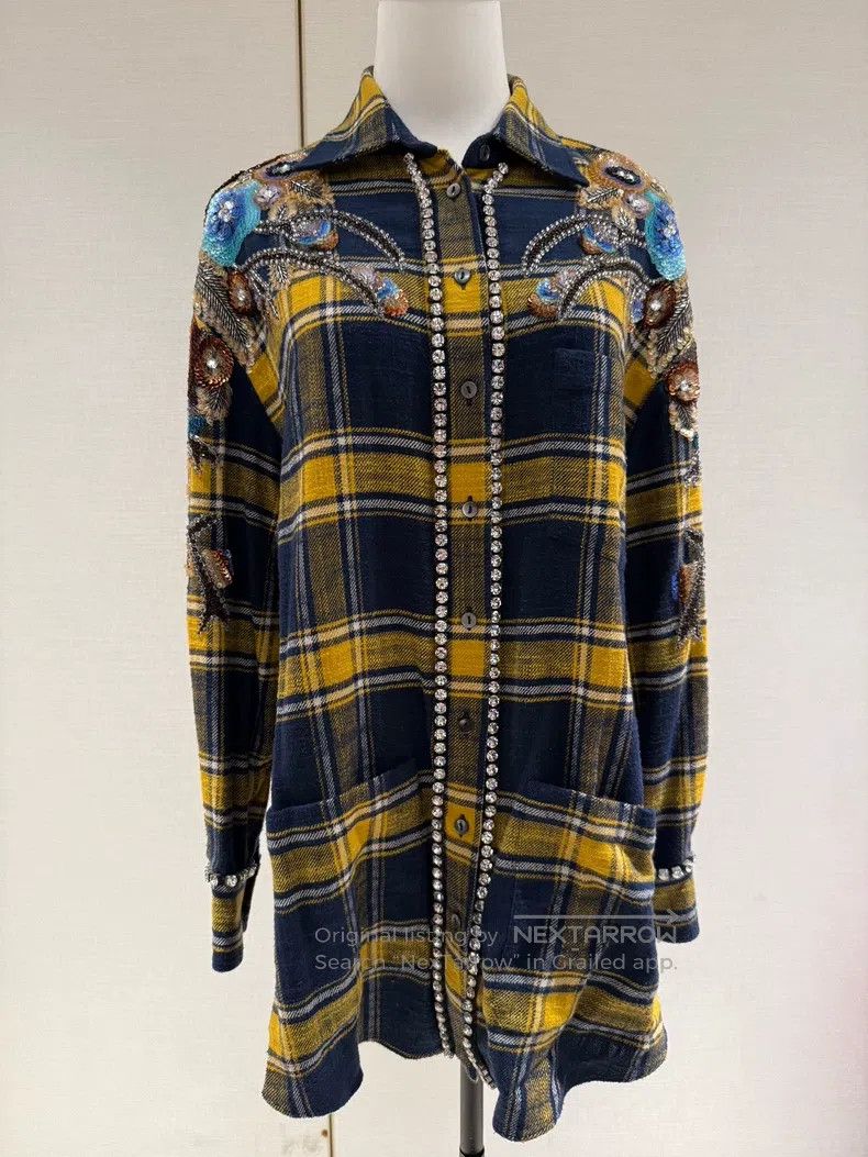Gucci Gucci Colour-blocked plaid floral sequin diamond-encrusted Size XS / US 0-2 / IT 36-38 - 1 Thumbnail