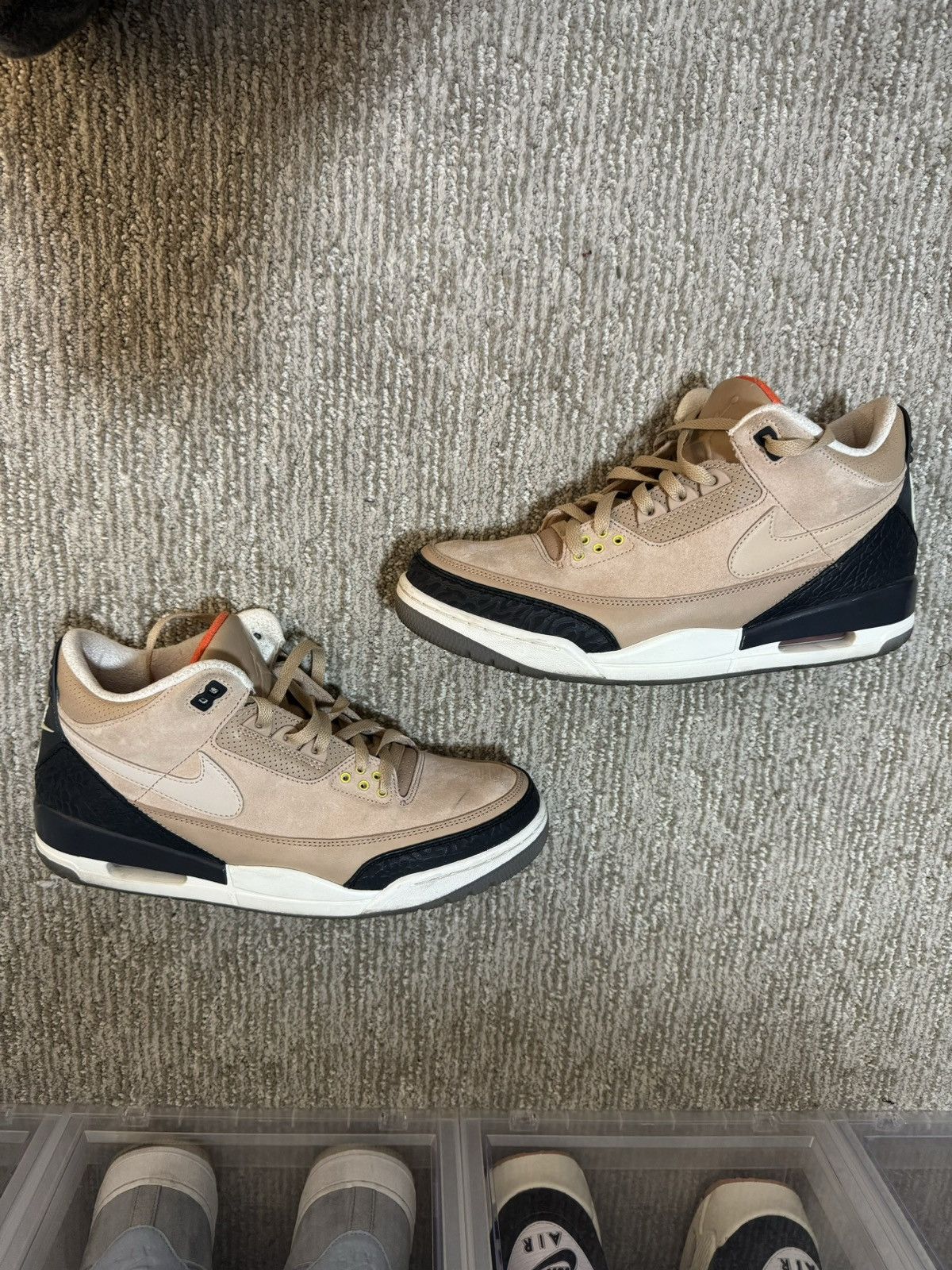 image of Air Jordan 3 Tinker Bio Beige Shoes in Brown, Men's (Size 11)