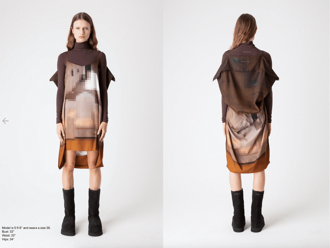 Maison Margiela $1025 Maison Margiela Pixelated Dress Size XS / US 0-2 / IT 36-38 - 3 Thumbnail