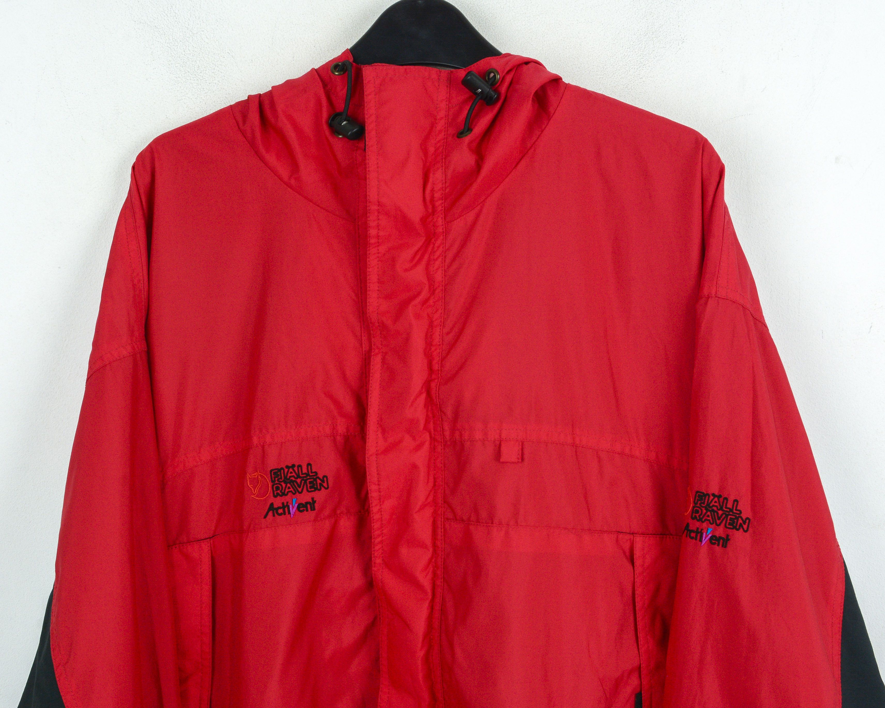 Fjallraven Jacket Rain Coat L Retro Windbreaker Zip Up Hooded Red Size US L / EU 52-54 / 3 - 3 Thumbnail