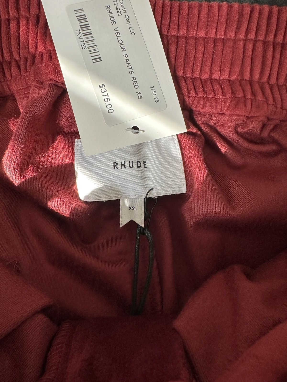 Rhude Velour Track Pants Red Size US 28 / EU 44 - 6 Thumbnail