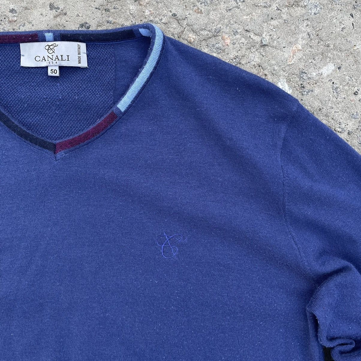 Canali Vintage Canali Sweater V Neck Made In Italy Y2K Old Money Size US M / EU 48-50 / 2 - 5 Thumbnail