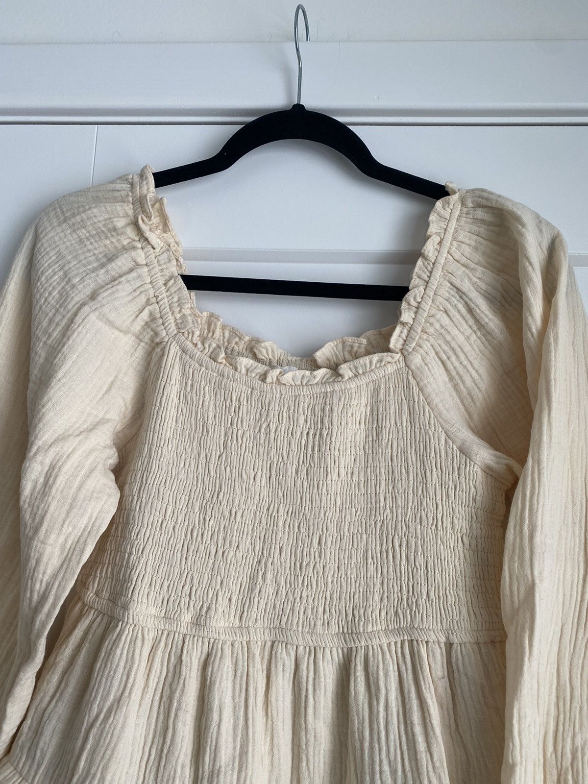 Other &merci taupe brown Puff Sleeve Babydoll ruffled Mini sz S Size S / US 4 / IT 40 - 8 Thumbnail