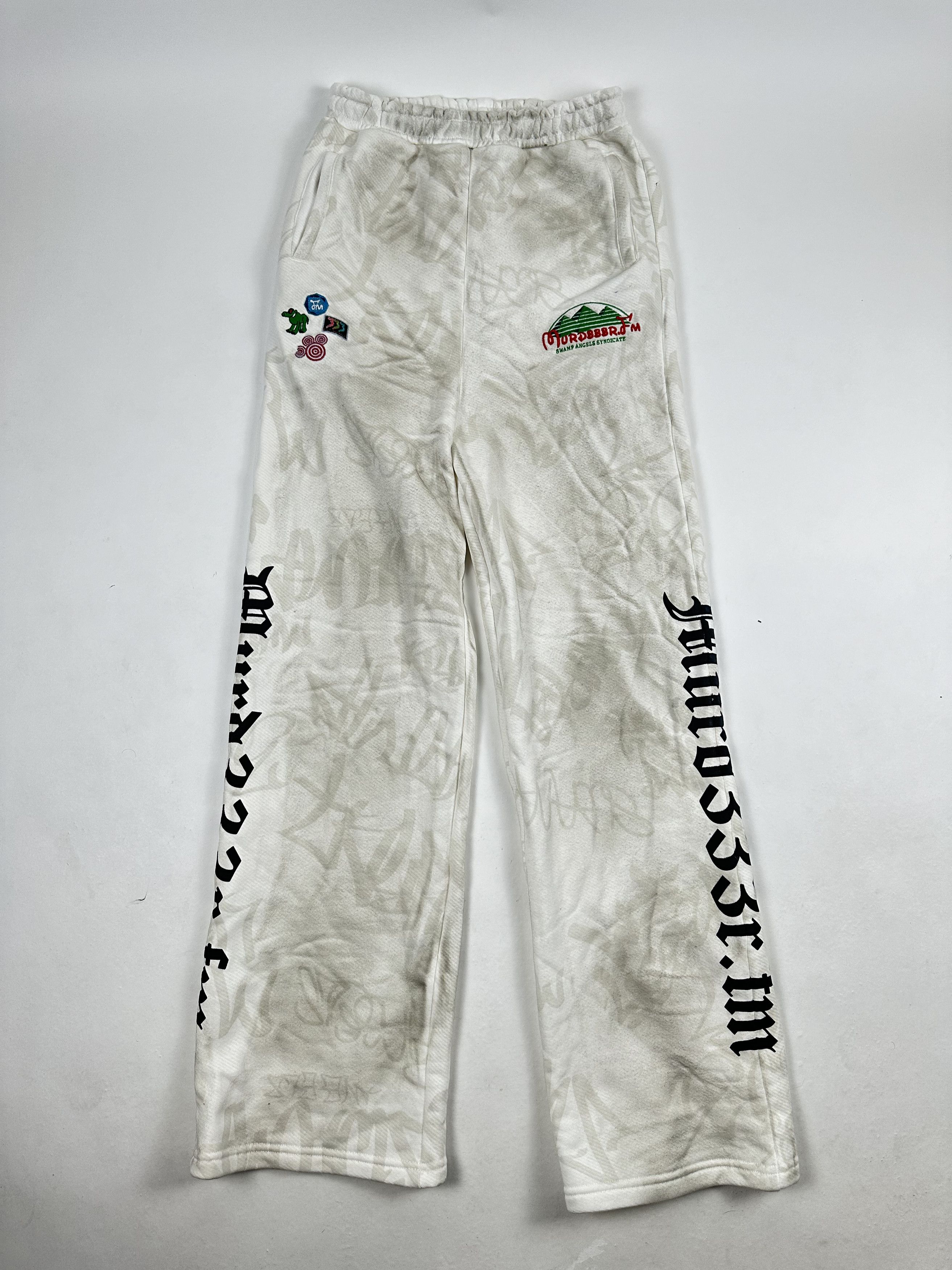 murd333r.fm Murd333r White Sweatpants (ComplexCon Exclusive) Size US 32 / EU 48 - 1 Thumbnail