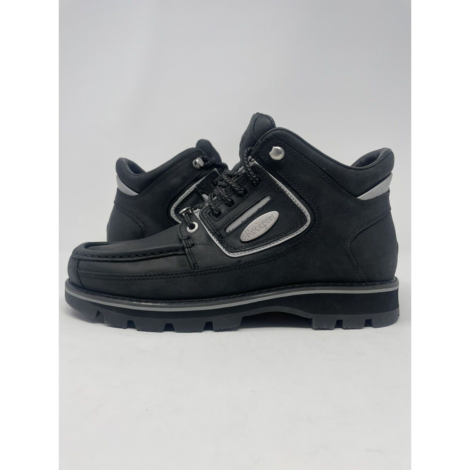 Mens ROCKPORT UMBWE II MWEKA Black Leather WATERPROOF BOOTS