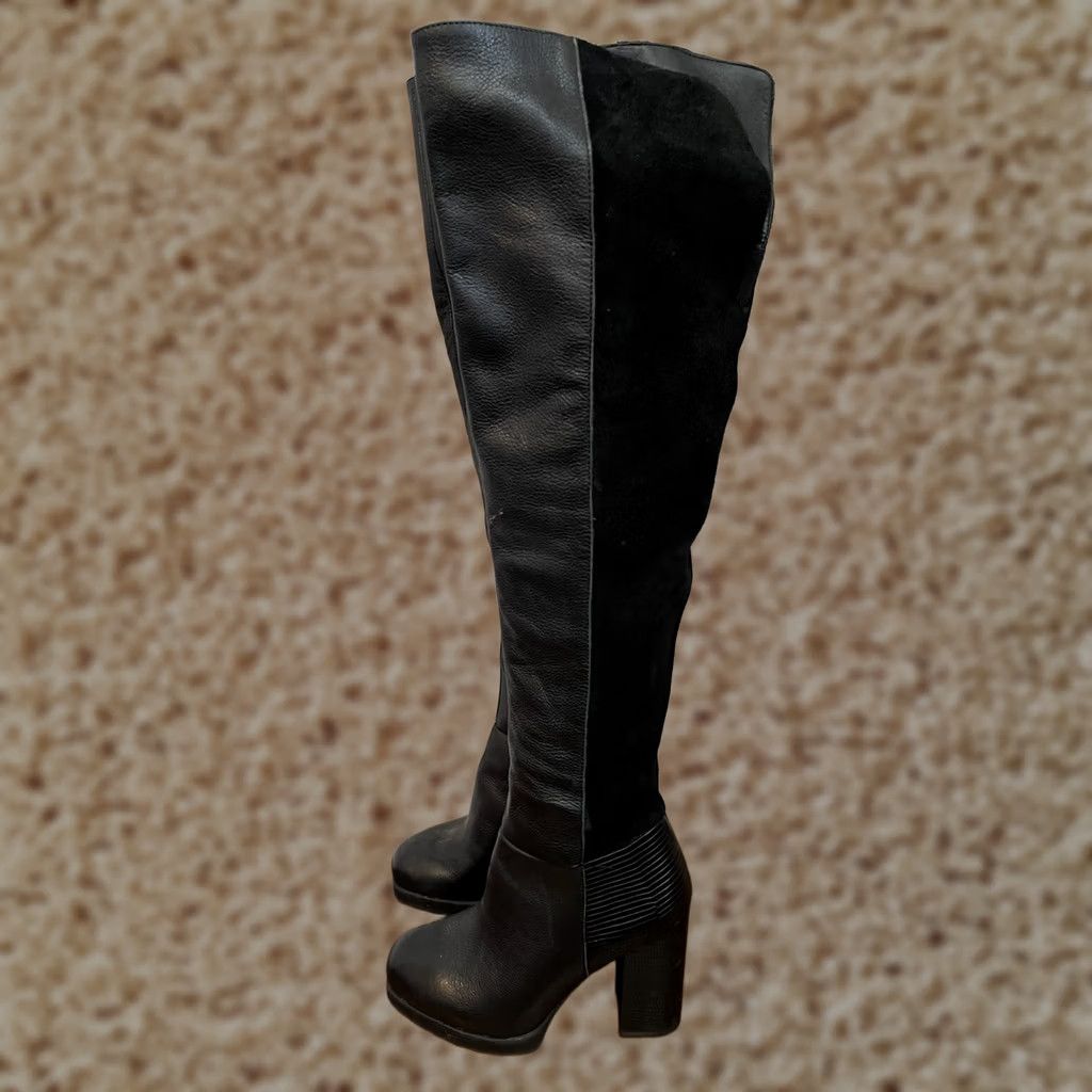 Sam Edelman Circus by Sam Edelman Howell Black Leather Knee High Boot Womens 5.5M Size US 6 / IT 36 - 1 Thumbnail