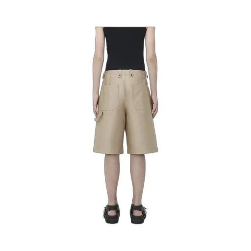 Alexander McQueen o1srvl11e0226 Wide Leg Shorts In Beige Size US 30 / EU 46 - 1 Preview