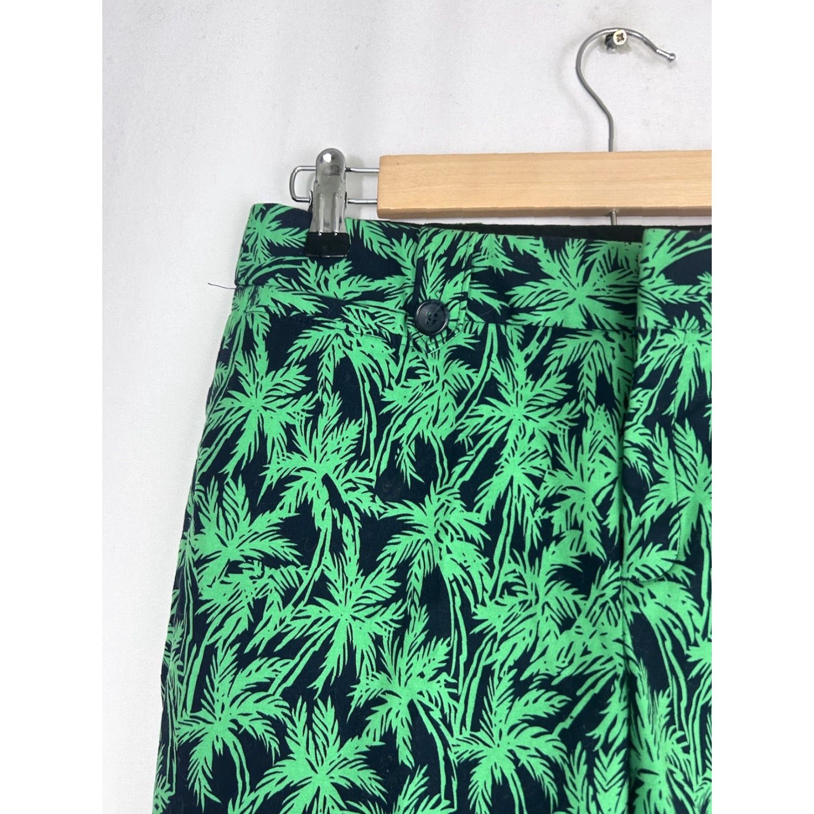 Banana Republic Banana Republic Martin-Fit Pants Palm Trees Stretch Casual Flat Front Zip Multi-Color Women Regular Size 6 30x26 Size 28" / US 6 / IT 42 - 4 Thumbnail