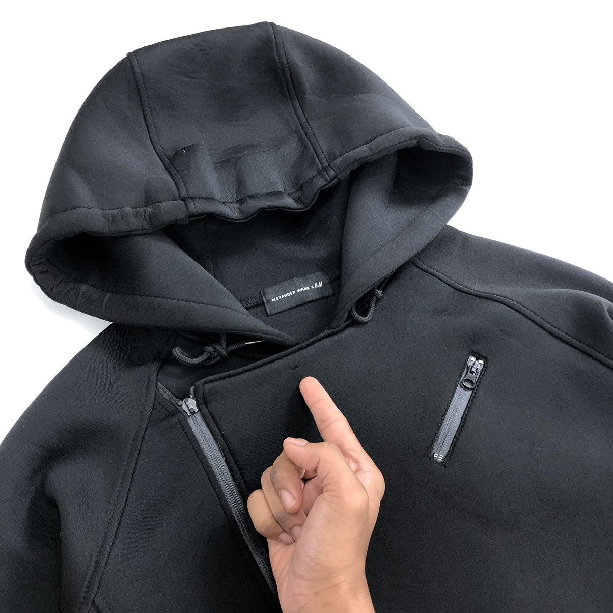 Alexander Wang × H&M Rare🔥 Alexander Wang x H&M Scuba Acymmetric Zip Hoodie Size US M / EU 48-50 / 2 - 15 Thumbnail