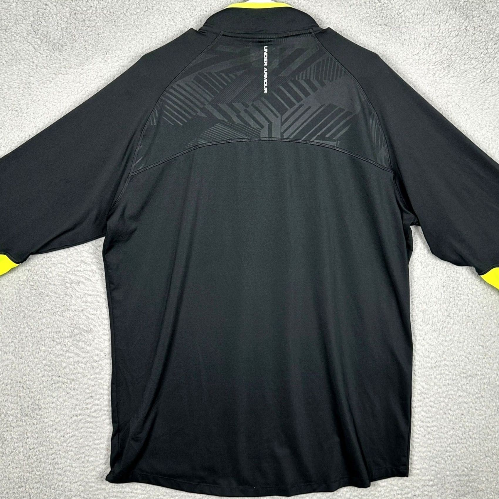 Under Armour Under Armour Sweatshirt Men XL Black Neon AllSeasonGear Quarter Zip Pullover Run Size US XL / EU 56 / 4 - 3 Thumbnail