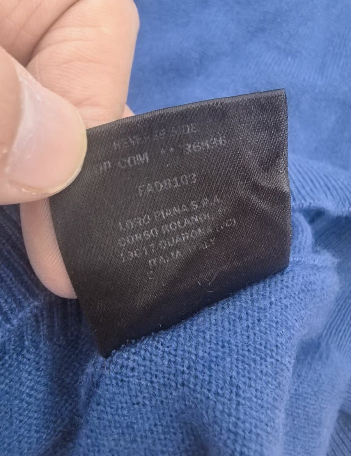 Loro Piana Loro Piana Half-Zip Cashmere Sweater in Blue Size US XL / EU 56 / 4 - 8 Thumbnail