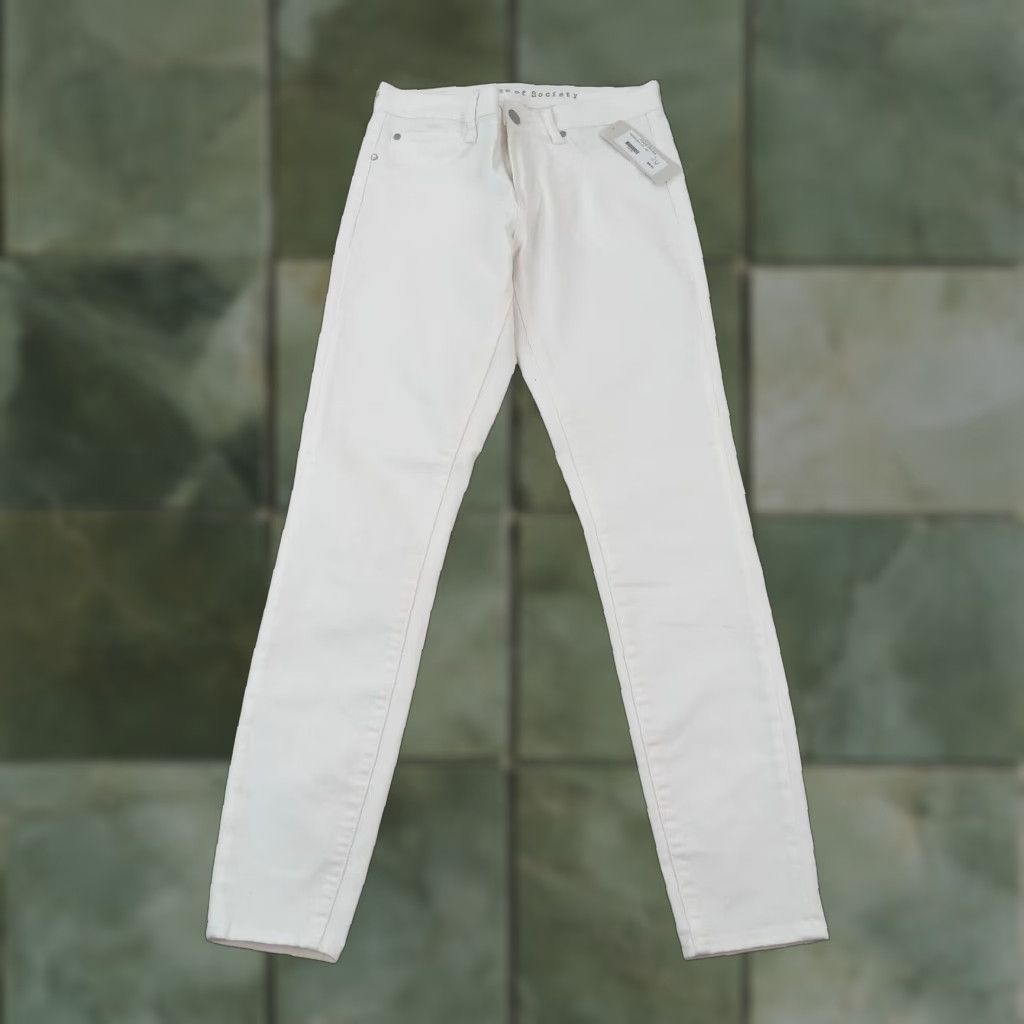 Vintage Articles of Society Women's White Skinny Jeans Size 26 Stretch Casual Size 26" / US 2 / IT 38 - 1 Thumbnail