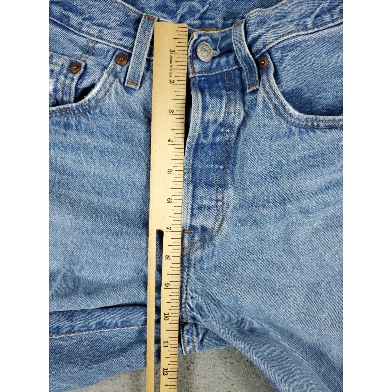 Levi's Levis 501 Jeans Mens 26x26 Blue Straight Leg Denim Pants Size US 26 / EU 42 - 3 Thumbnail