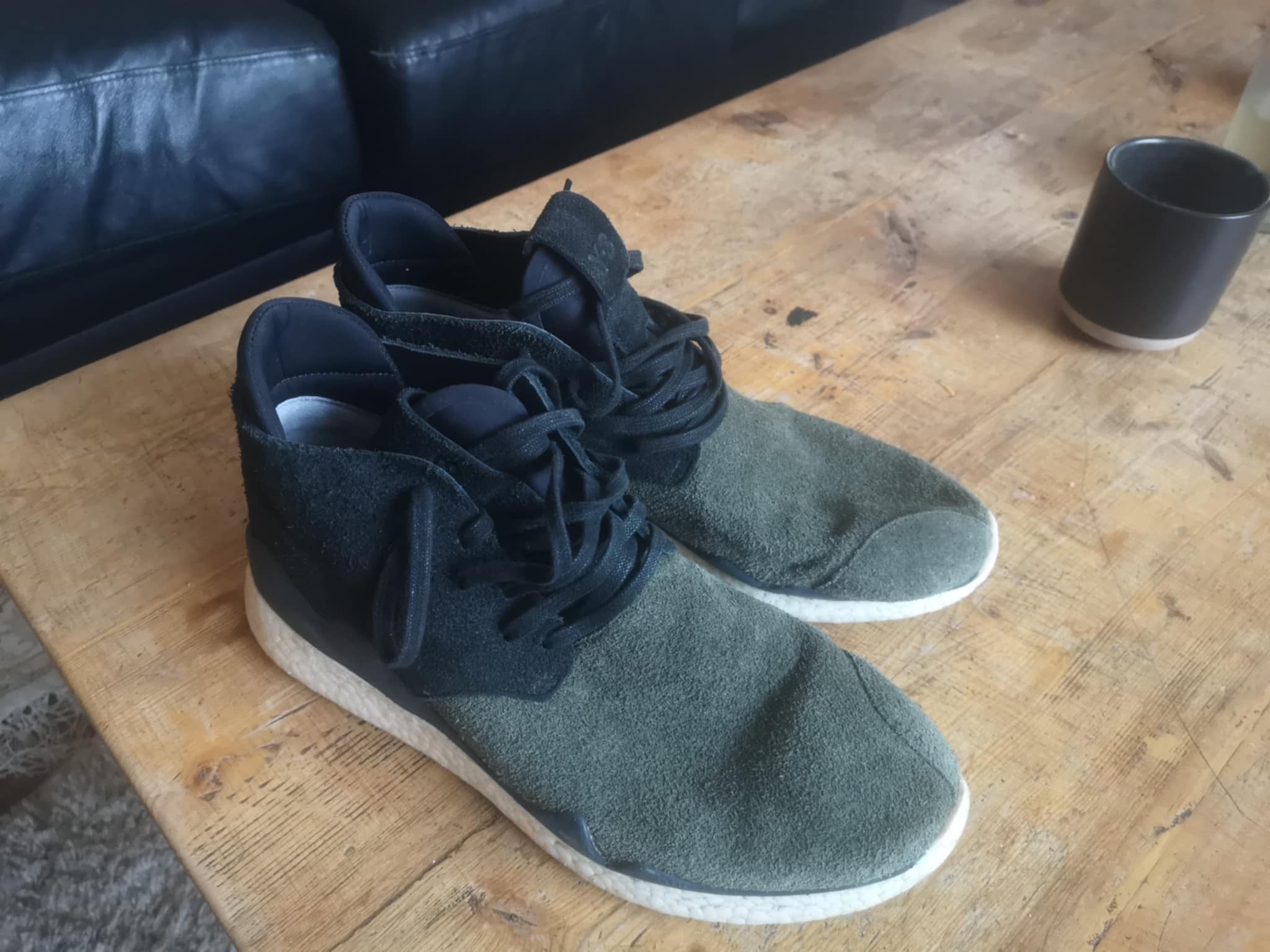 Yohji Yamamoto Adidas Y-3 Yohji Yamamoto Desert Boost Suede- Black Green Size US 11.5 / EU 44-45 - 1 Thumbnail