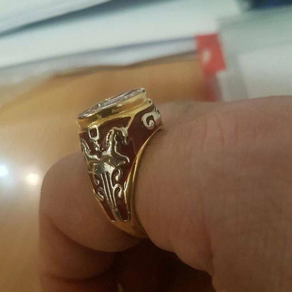 Designer Men's King Horse Two-tone Knight Ring - Size 11 Size ONE SIZE - 5 Thumbnail