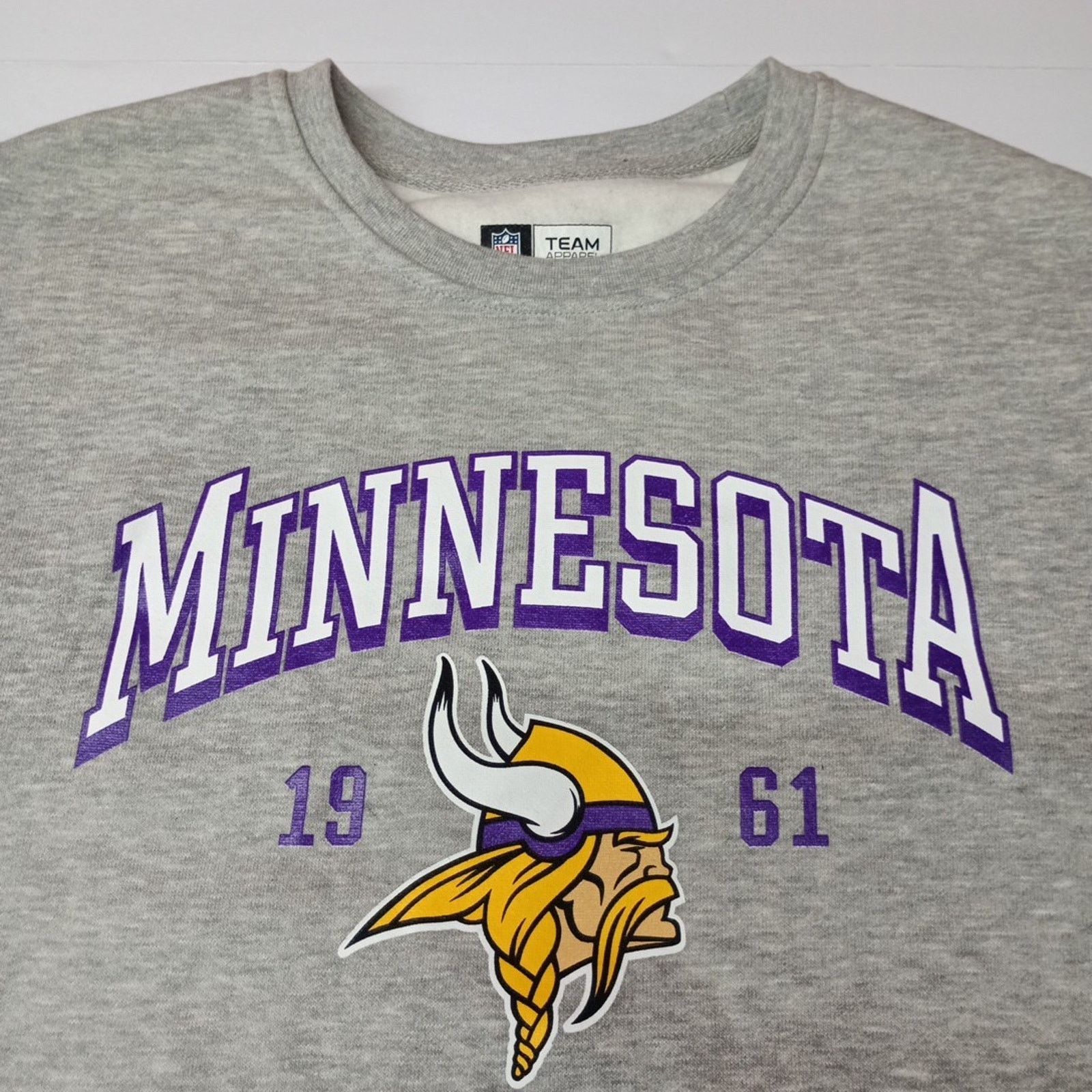 NFL NFL Men’s Minnesota Vikings Pullover Sweatshirt Size L Gray Size US L / EU 52-54 / 3 - 3 Thumbnail