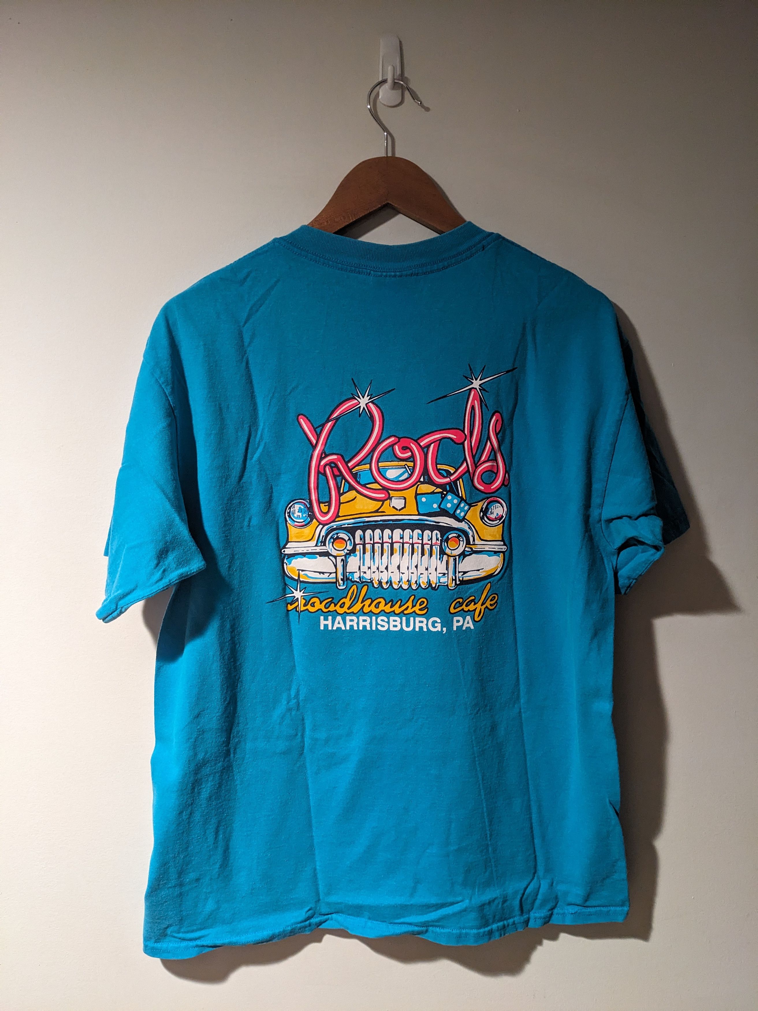 NASCAR × Vintage Vintage 90s Rods Roadhouse Cafe Harrisburg Large T-Shirt Size US L / EU 52-54 / 3 - 1 Thumbnail