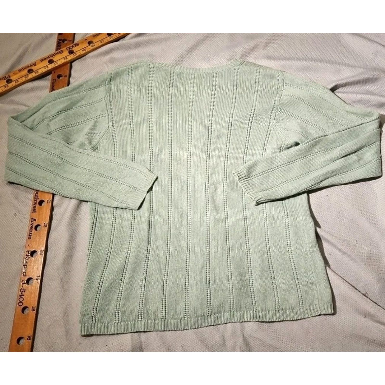 Vintage VINTAGE L.L. Bean Sweater Womens Large Green Linen Blend Button Grandma Knit Cardigan Knit Casual/Workwear Classic 90s Womens Size L / US 10 / IT 46 - 7 Thumbnail