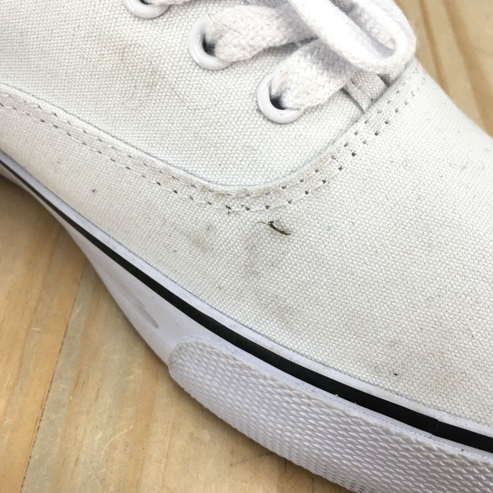Vintage A New Day Shoes Womens Layla Sneakers White Canvas Low Top Lace Up Comfort NEW Size M / US 6-8 / IT 42-44 - 4 Thumbnail