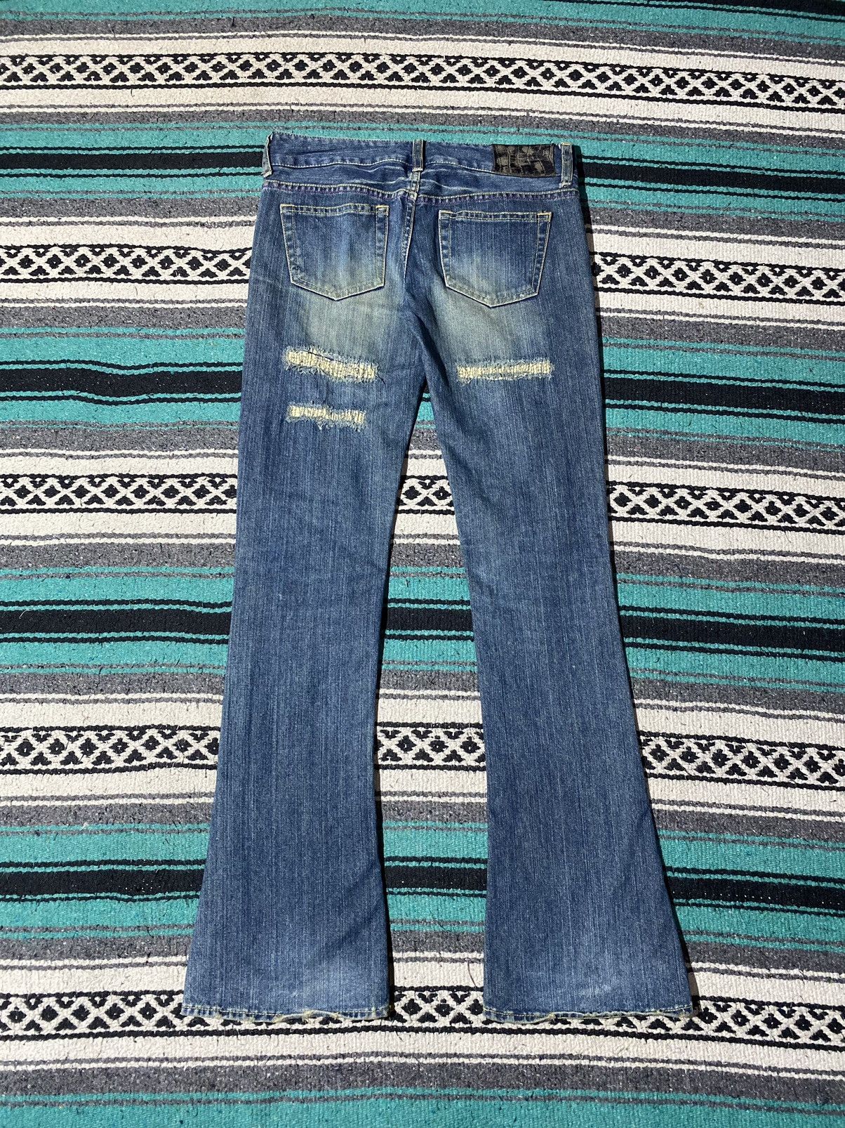 If Six Was Nine SLY Japan Distressed Bootcut Denim Size US 30 / EU 46 - 7 Thumbnail