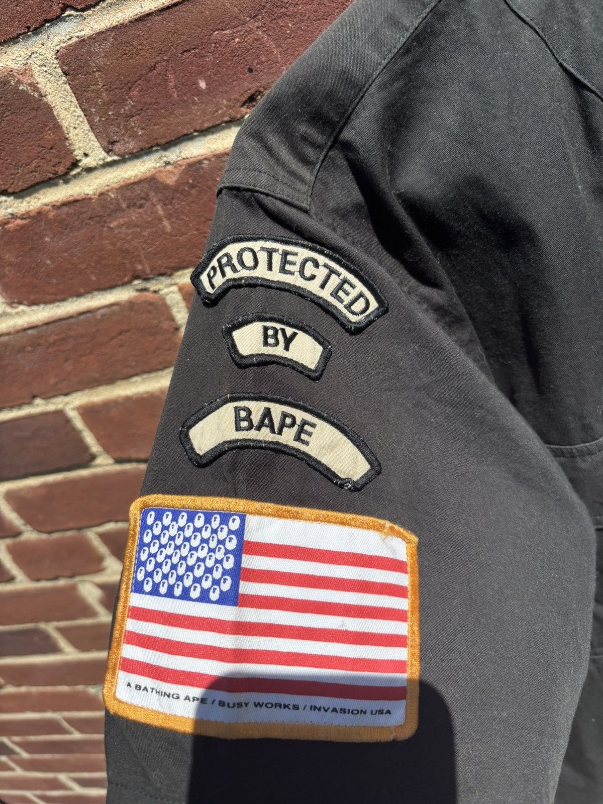 Bape × Vintage RARE BAPE X SECURITY SYSTEMS BUTTON UP Size US M / EU 48-50 / 2 - 4 Thumbnail