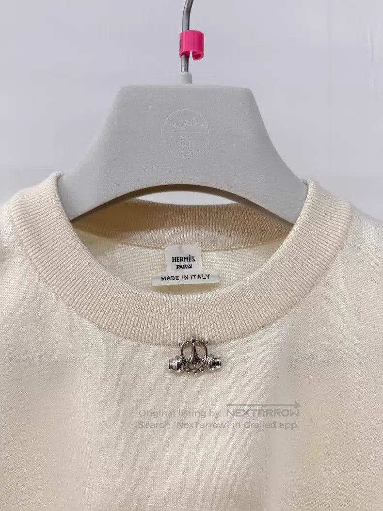 Hermes Hermes 25FW Autumn/Winter cashmere blended knit short slee Size XS / US 0-2 / IT 36-38 - 3 Thumbnail