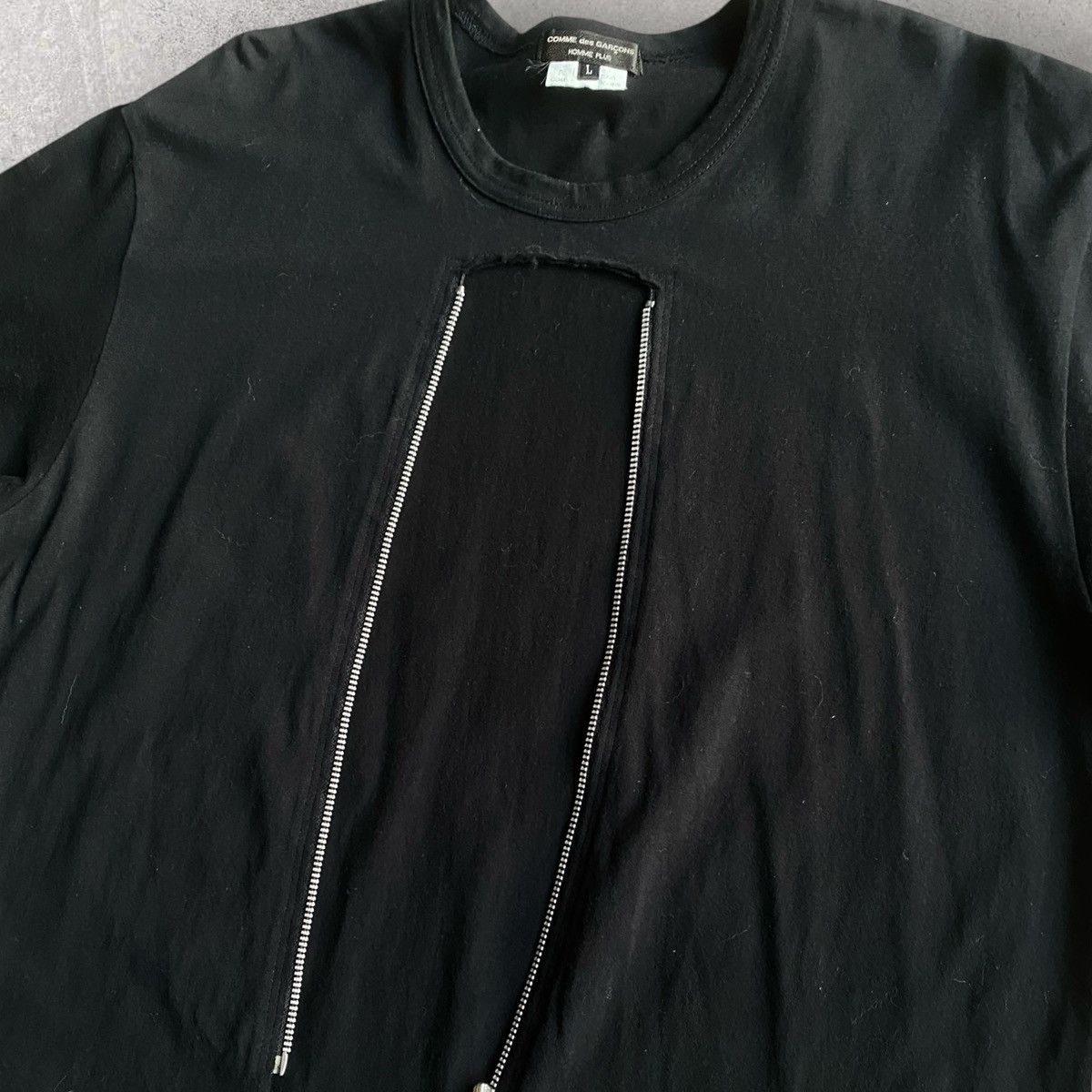 Comme des Garcons Homme Plus Fall14 Zip Up T Shirt Size US L / EU 52-54 / 3 - 2 Thumbnail