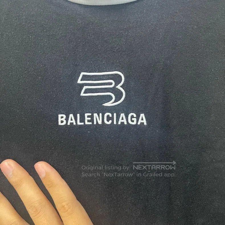 Balenciaga Balenciaga Black and White 3B Short Sleeve T-Shirt Size US S / EU 44-46 / 1 - 5 Thumbnail