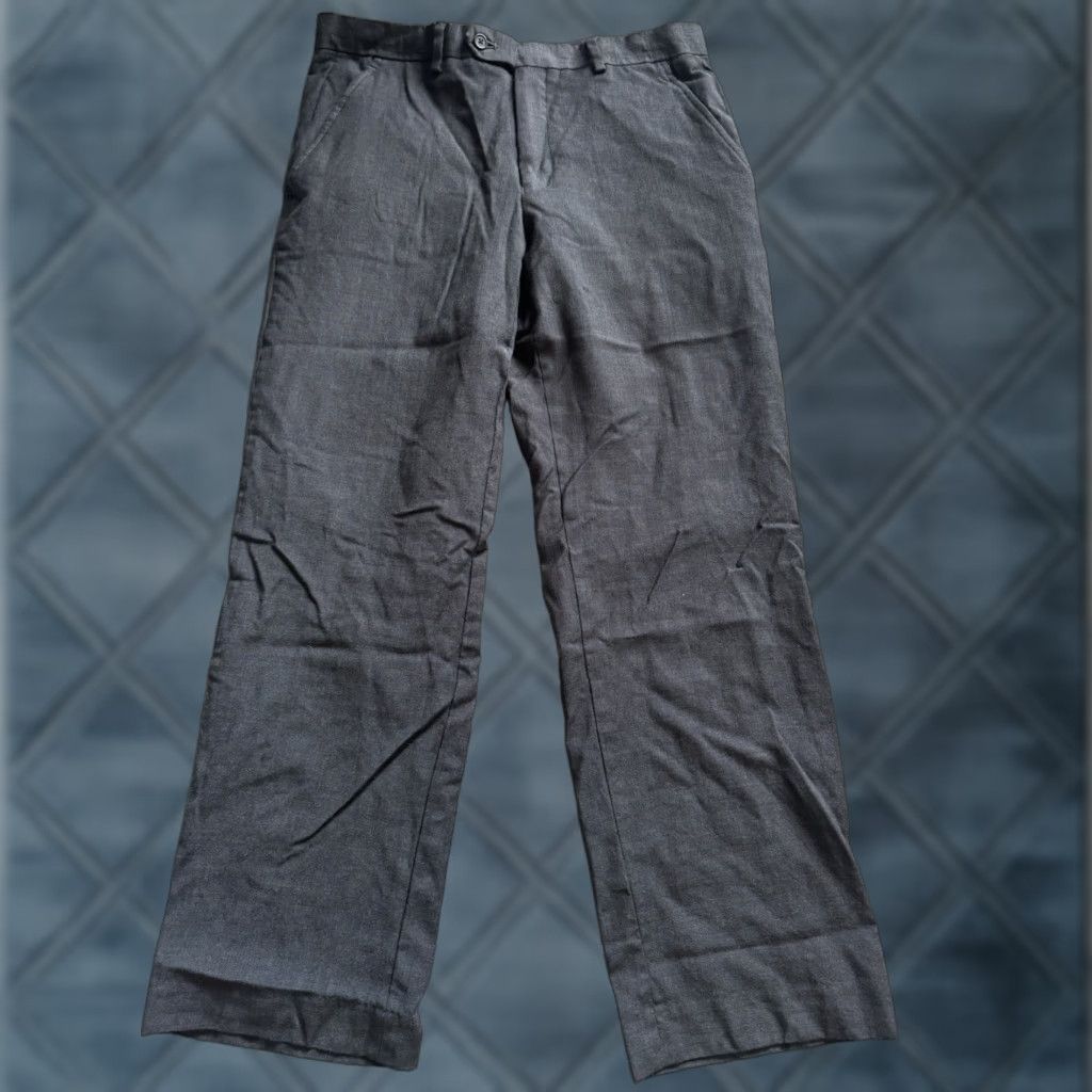 Alfani ALFANI 100% Wool Dress Pants Flat Front 33x30 Gray Formal Mens Size US 33 - 1 Thumbnail