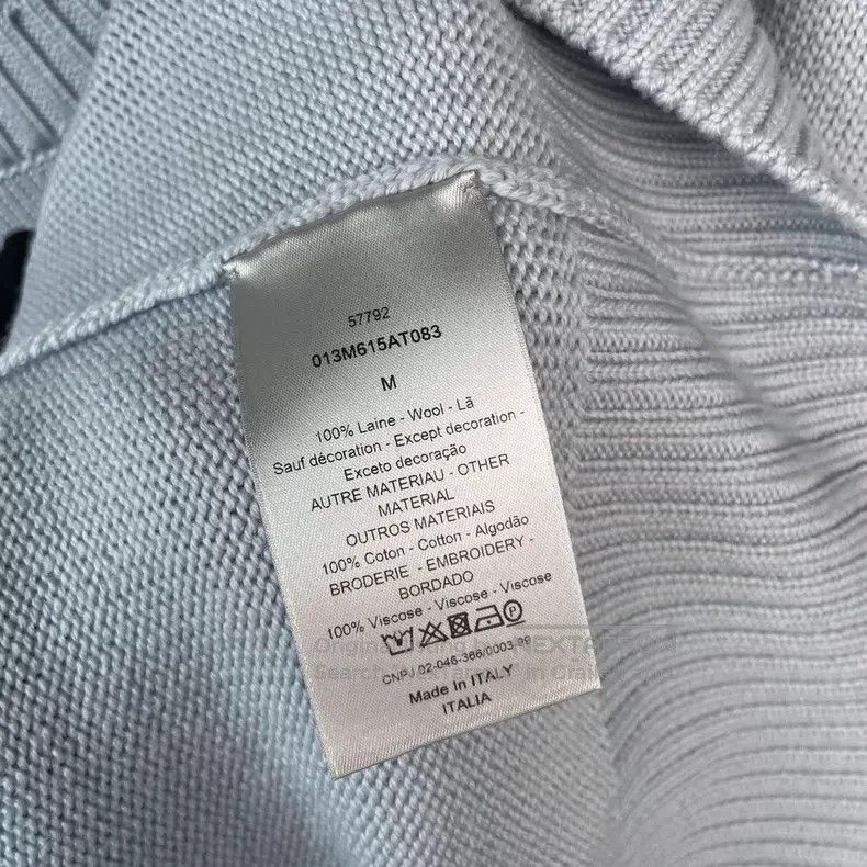 Dior Dior Wool flower sweater light blue Size US M / EU 48-50 / 2 - 6 Thumbnail