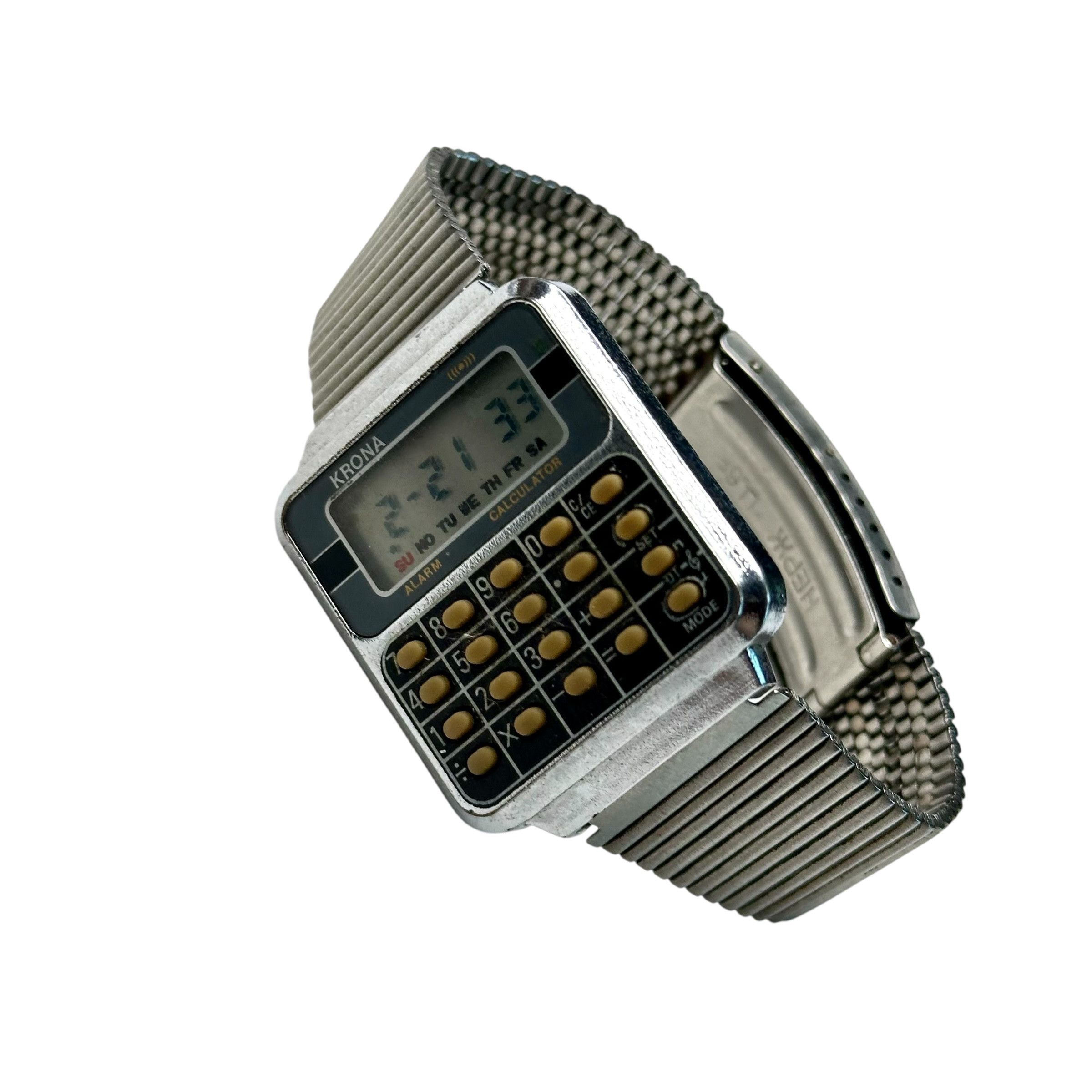 Japanese Brand Krona Vintage Calculator Watches Size ONE SIZE - 2 Thumbnail
