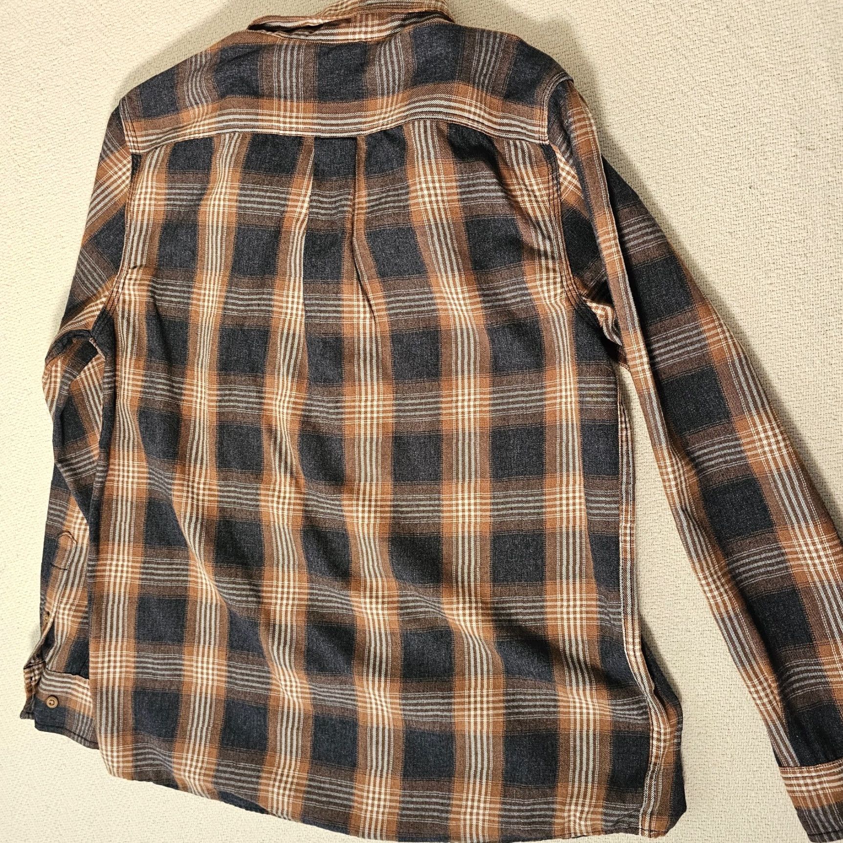 Vintage Solaris Mens M Flannel Shirt Button Down Brown Plaid Long Sleeve Cotton Size US M / EU 48-50 / 2 - 7 Thumbnail