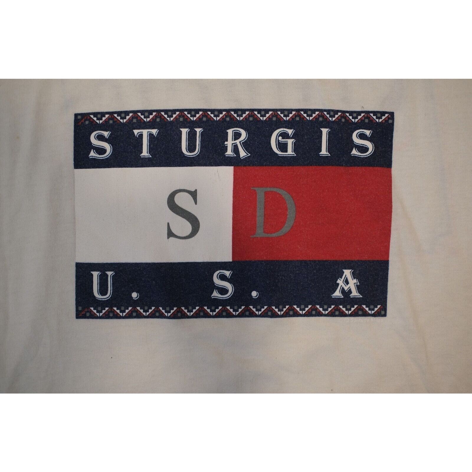 Gildan Vintage 2001 Gildan Sturgis Rally Tom Hilfiger T-Shirt XL Size US XL / EU 56 / 4 - 4 Thumbnail