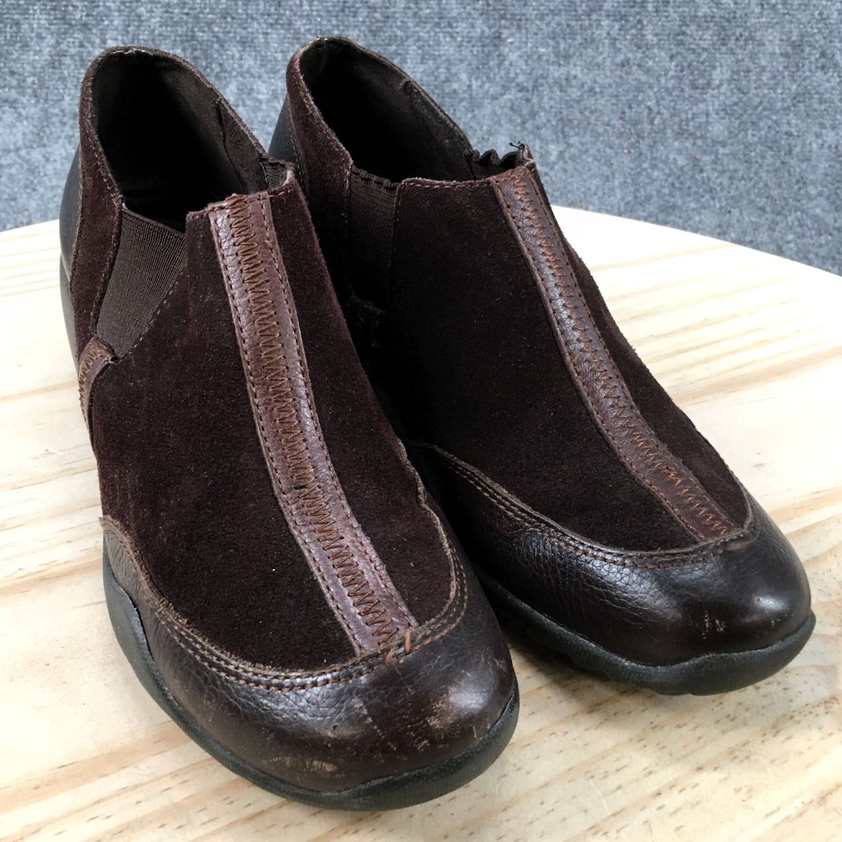 Naturalizer Naturalizer N5 Comfort Boots Fergus Bootie Brown Suede Slip On Womens 7 M Buckle? Size US 7 / IT 37 - 3 Thumbnail