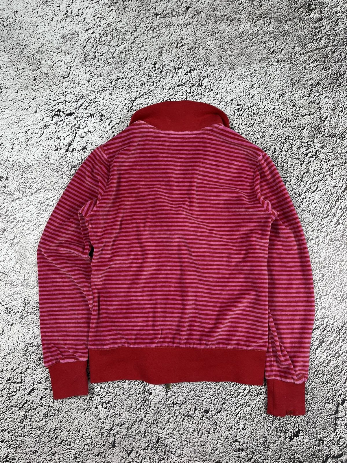 Nike VINTAGE Y2K Nike Velour Striped Zip Up wms Jacket size S Size S / US 4 / IT 40 - 3 Thumbnail