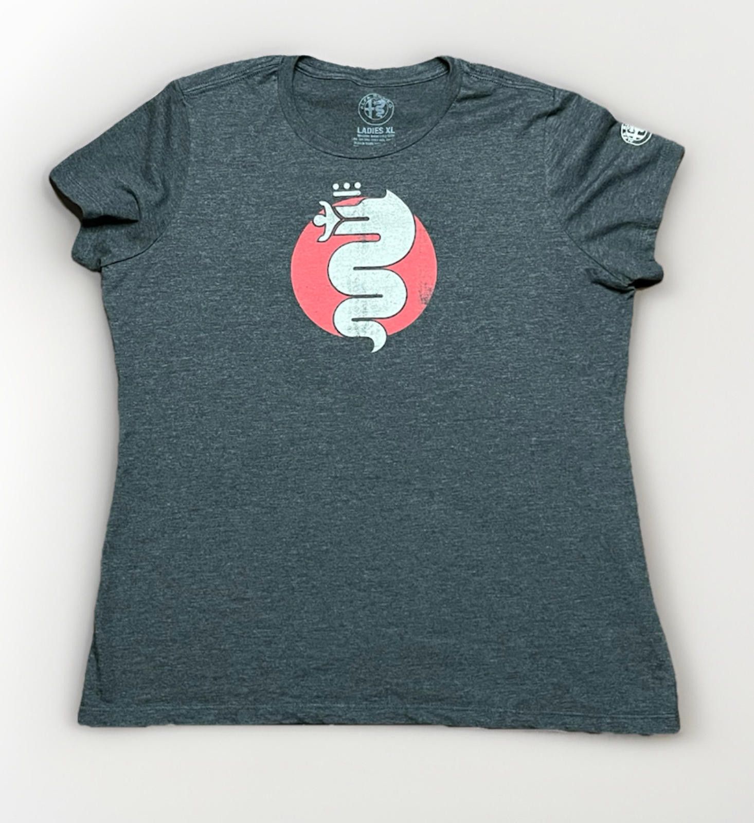 Other Alfa Romeo Ladies Graphic Tee Gray XL Front and sleeve logo Size XL / US 12-14 / IT 48-50 - 2 Thumbnail