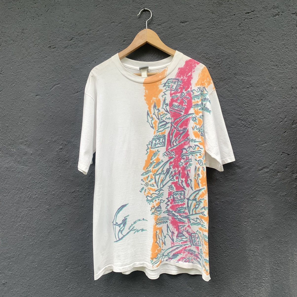 O'Neill Vintage 90s Oneill Surf Wear Tee Size US M / EU 48-50 / 2 - 1 Thumbnail
