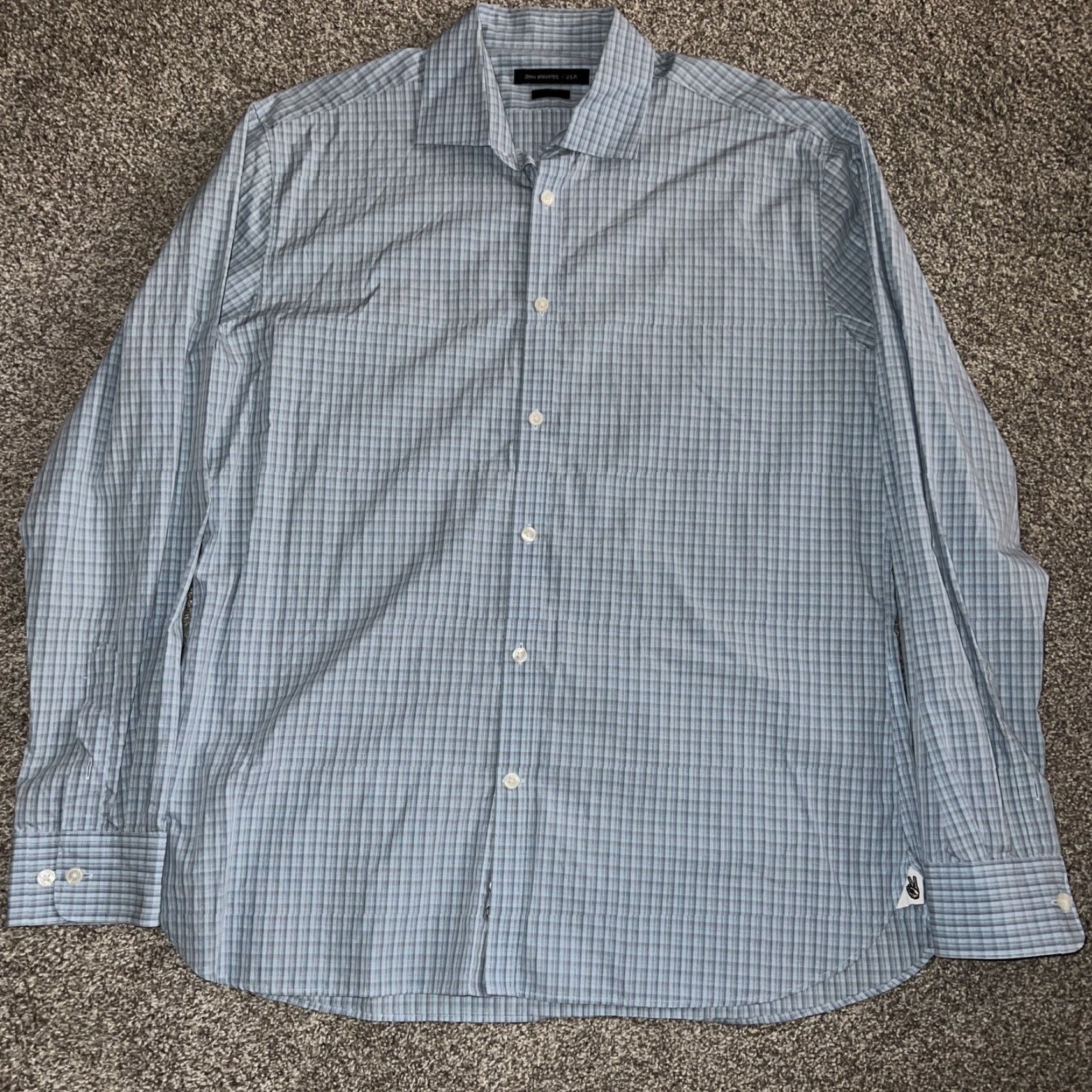 John Varvatos John Varvatos USA Blue Button Down Shirt Mens Slim Fit Size 16.5 L Blue Button-Down Long Sleeve Slimming Shirt Mens USA 16.5 Size US L / EU 52-54 / 3 - 2 Thumbnail