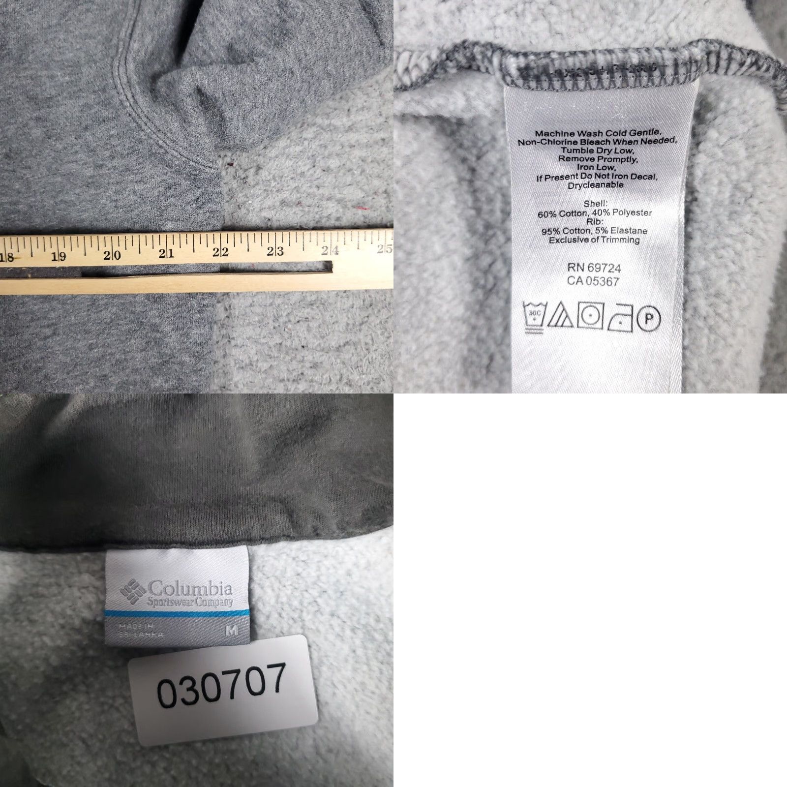 Vintage Columbia Sweater Mens Adult Medium Gray 1/4 Zip Pullover Sweatshirt Size US M / EU 48-50 / 2 - 8 Thumbnail